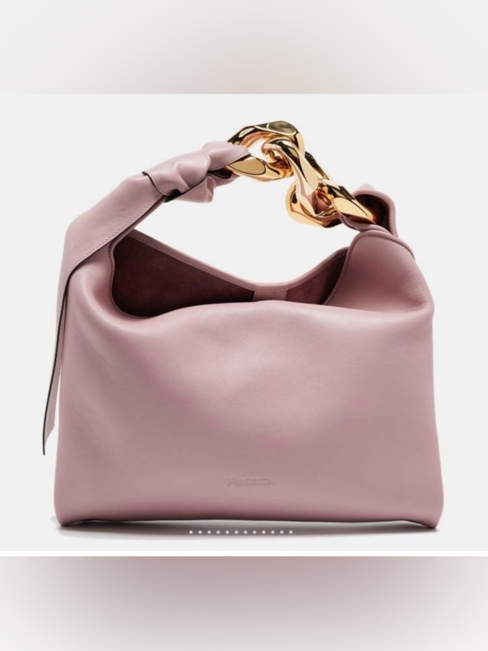 J.W. Anderson Chain Hobo Bag Pink Leather Gold Chain Handle Rare